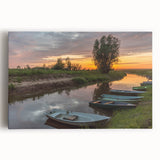 Black and white photograph of a European street scene on stretched canvas, ideal for kitchen wall art or bedroom.