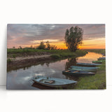 Black and white photo of a European cityscape on large stretched canvas, suitable for kitchen wall art.