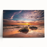 Black and white photograph of a European Lithuanian landscape on stretched canvas, ideal for kitchen wall art.