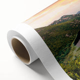 Art Deco poster of Montenegro scenery in pastel shades on rolled canvas, ideal for nursery wall art.
