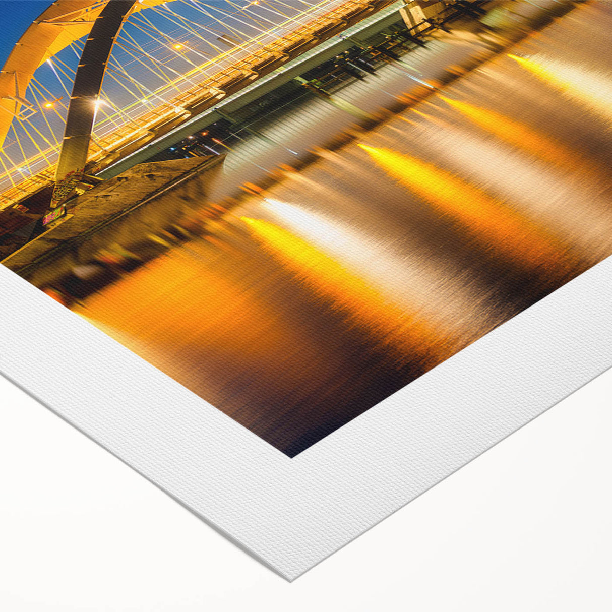 Art deco poster of Amsterdam scenery in muted earth tones on rolled canvas, suited for dining room decor.