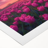 Art deco poster of a European Netherlands scenery in muted blue and gray tones on rolled canvas.