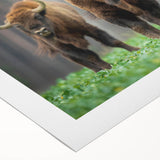 Art Deco poster of a European cityscape in muted earth tones on rolled canvas, suitable for dining room wall art.