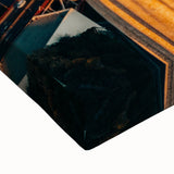 Large art of Lisbon landscape in black and white on stretched canvas, ideal for bedroom wall decor.