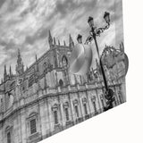 Large abstract wall art of Andalucia, Spain, in muted earth tones on acrylic glass, suitable for dining room decor.