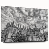 Large abstract wall art of Andalucia, Spain, in vibrant hues on acrylic glass, ideal for bedroom or dining room decor.