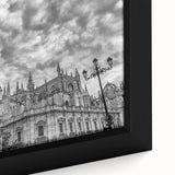 Extra large framed canvas featuring a textured depiction of Andalucia, Spain in vibrant colors, ideal for living room decor.