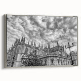 Framed canvas of a vintage-style landscape painting depicting the vibrant Andalusian scenery.