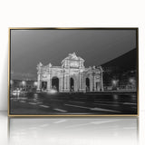 Large art print of Madrid scenery in muted earth tones on framed acrylic, suitable for modern art wall decor.