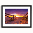 Extra large abstract art print of vibrant, colorful Valencia scenery on textured canvas, framed in black.