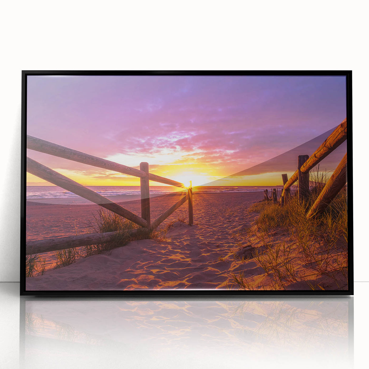 Large abstract wall art depicting a stylized Valencia scene in muted earth tones on a framed acrylic.