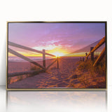 Mid-century modernist style large art print of Valencia scenery in gold acrylic frame, ideal for modern art wall decor.