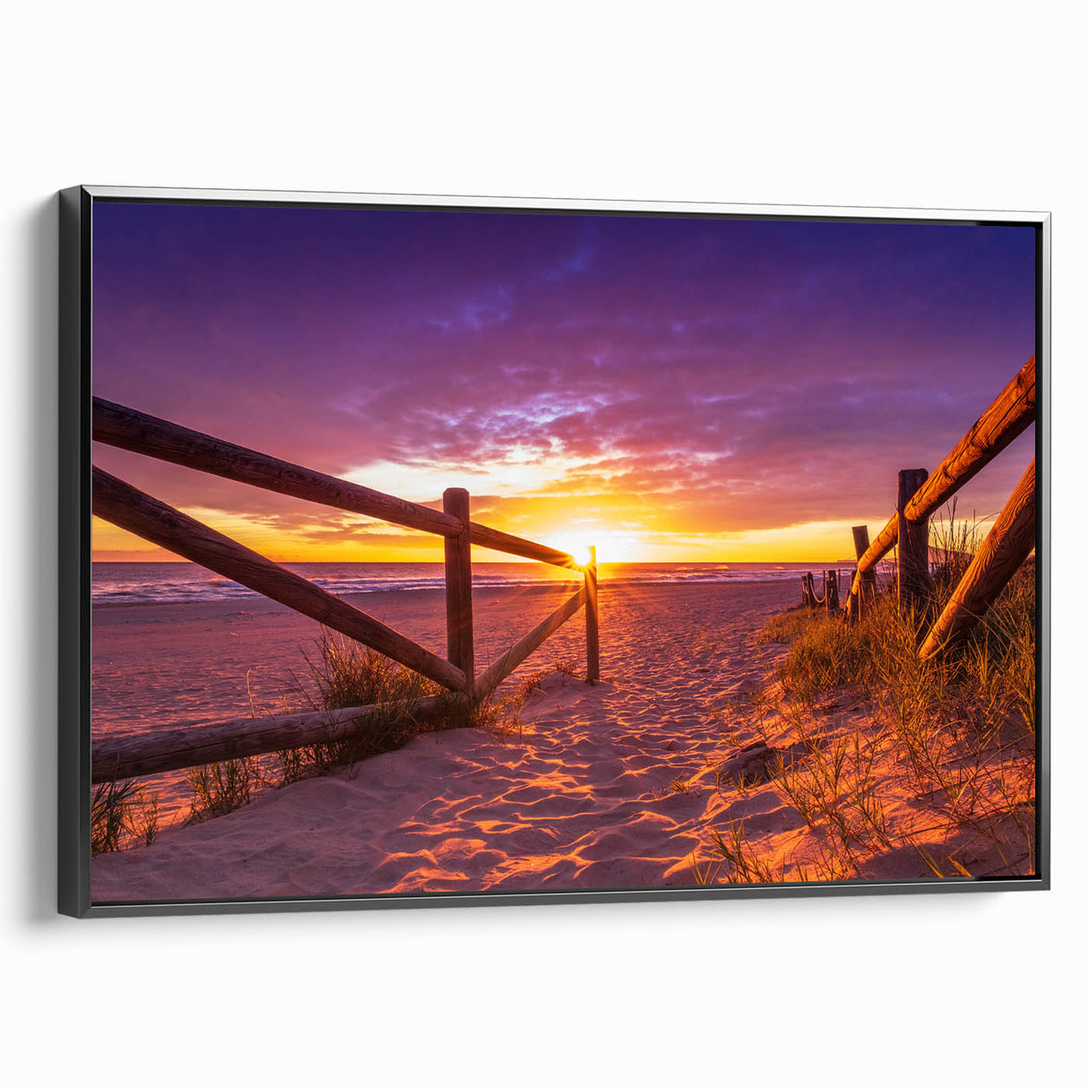 Black and white vintage poster art of Valencia landscape on framed canvas, ideal for bedroom wall decor.