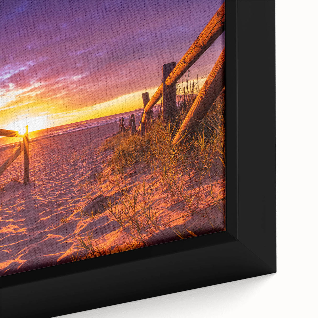 Framed canvas of a textured, colorful depiction of Valencia scenery, ideal for living room decor.