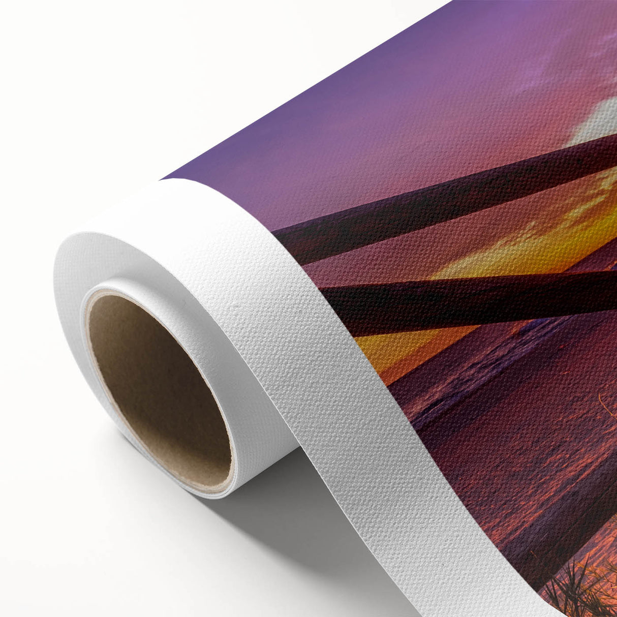 Art deco poster of Valencia scenery in pastel shades on rolled canvas, ideal for nursery wall art.