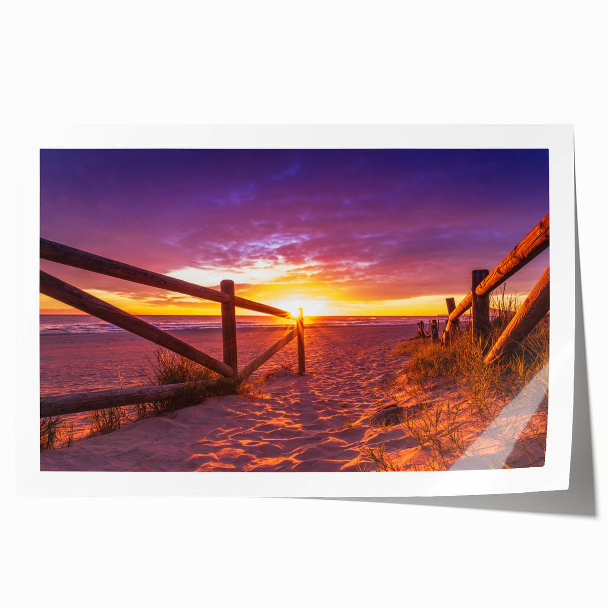 Rolled print of Valencia scenery with lush floral elements in vibrant colors, ideal for dining room wall art.