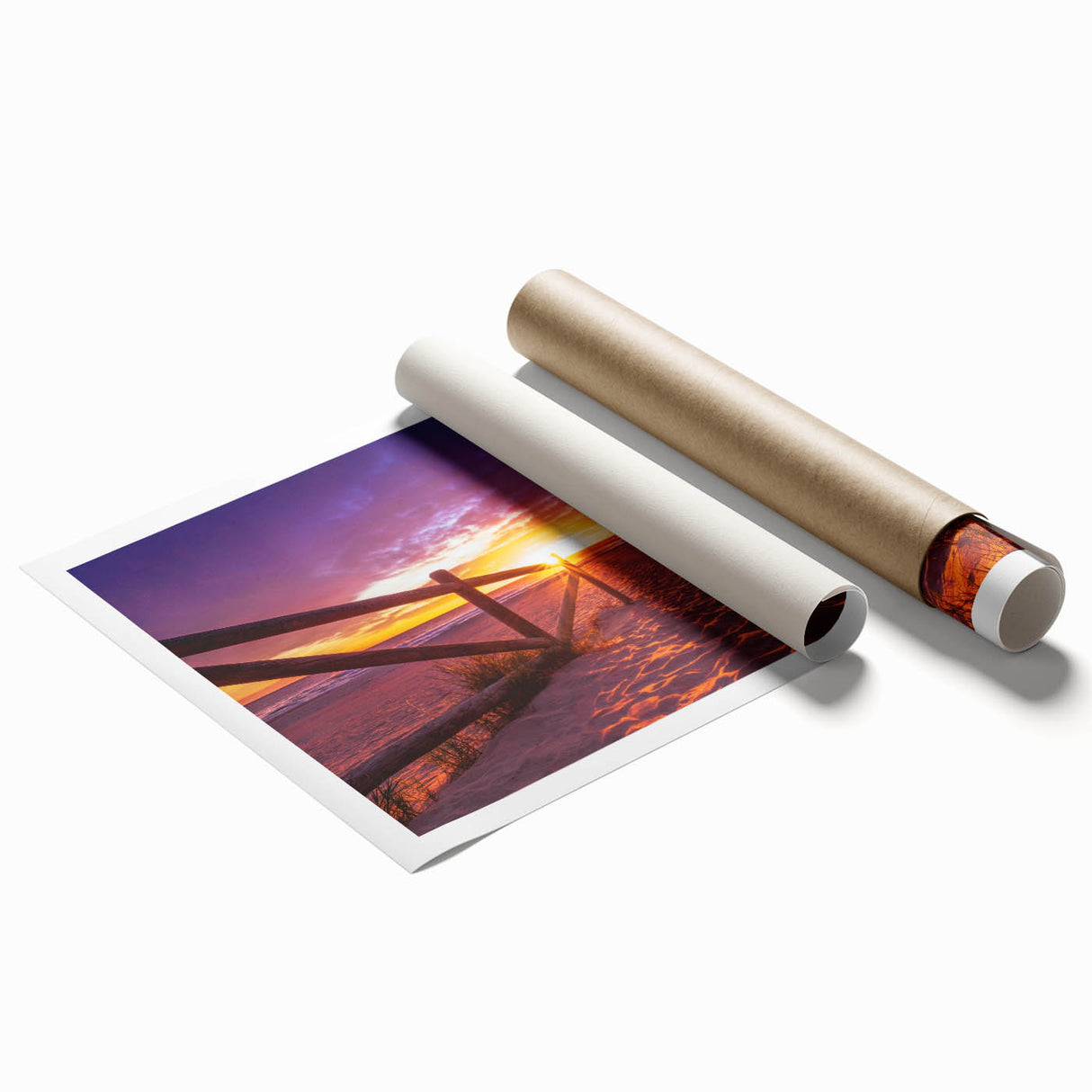 Extra large rolled print of Valencia scenery with vibrant floral elements, ideal for classy bathroom wall art.