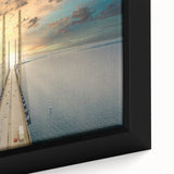 Extra large framed canvas featuring a textured black wall art scene of a European Swedish landscape.