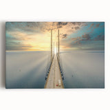 Black and white large art print of a scenic European village on stretched canvas, ideal for kitchen wall art.