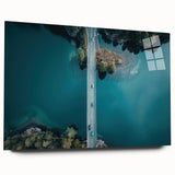 Large abstract wall art of European scenery in Switzerland on acrylic glass, suitable for bedroom or dining room decor.
