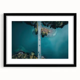 Abstract art print of a European scenery in vibrant colors on a textured, extra large canvas, ideal for living room decor.