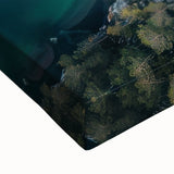 Large art of a black and white Swiss landscape on stretched canvas, ideal for bedroom wall decor.