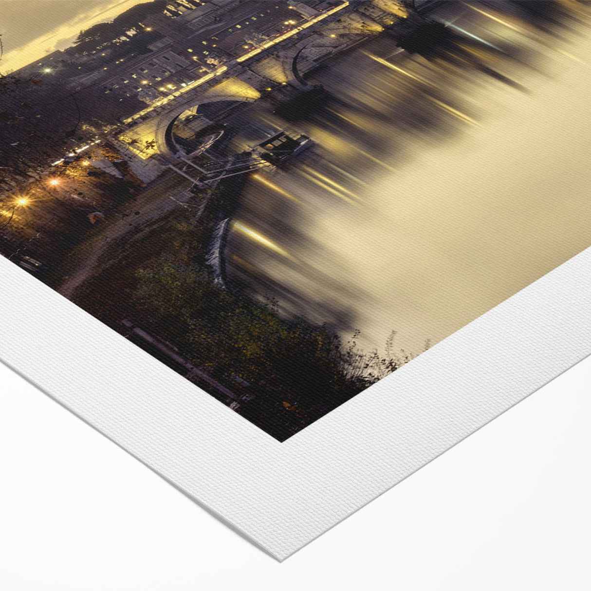 Art deco poster of the Vatican scenery in muted earth tones on rolled canvas, suitable for dining room or bathroom wall art.