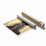 Extra large rolled print of the Vatican scenery with soft pastel shades, suitable for classy bathroom wall art.
