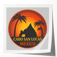 Extra large rolled print depicting Cabo San Lucas scenery in vibrant colors, ideal for art wall dining room.
