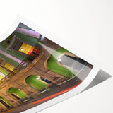 Extra large wall art featuring line art flowers in muted earth tones on a rolled print, suitable for large living room decor.