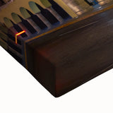 Black and white landscape art painting of Yucatan on stretched canvas, ideal for bedroom wall art.