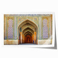 Extra large wall art featuring a serene floral scene from Iran in soft earth tones, ideal for dining room ambiance.