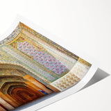 Extra large wall art featuring line art flowers in muted earth tones on a rolled canvas, ideal for large living room decor.