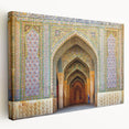 Large canvas print depicting a Middle Eastern scenery with muted earth tones, ideal for kitchen wall art.