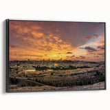 Black and white landscape art painting of a Middle Eastern scenery on a framed canvas, suitable for bedroom wall decor.
