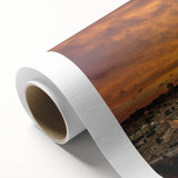 Art deco poster of a Middle Eastern landscape, featuring soft earth tones on rolled canvas.