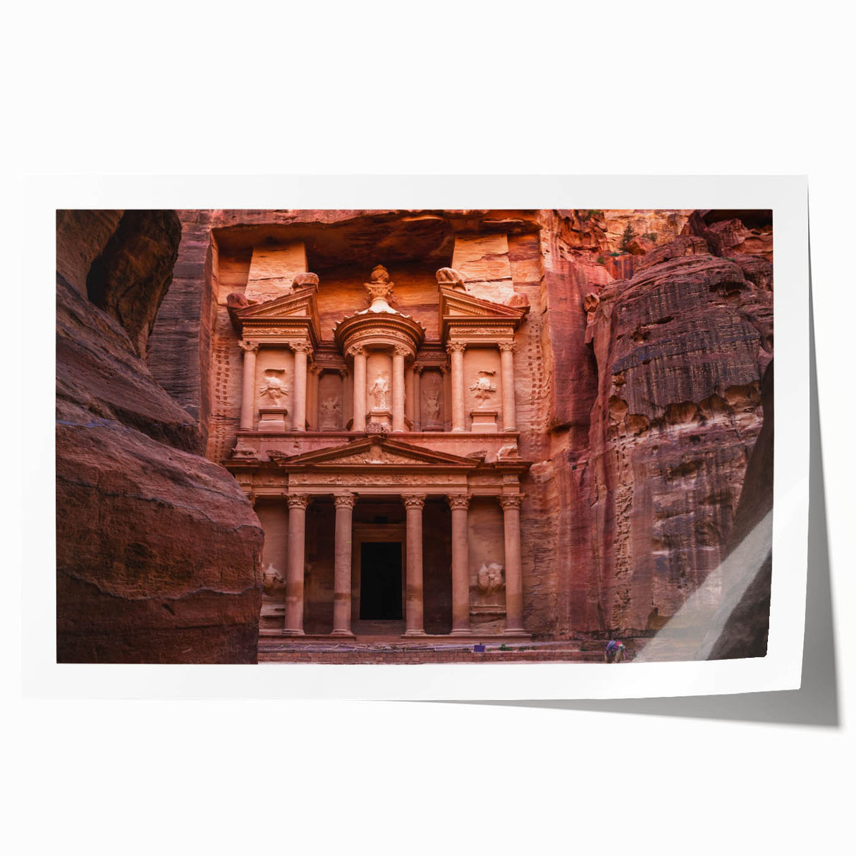 Extra large rolled print of Middle Eastern Jordan scenery with vibrant earth tones, ideal for dining room wall art.