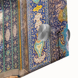 Large abstract wall art of a Middle Eastern Oman scenery on acrylic glass, in muted earth tones, ideal for dining room art.