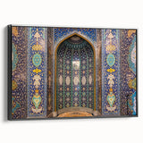 Black and white landscape art painting of a Middle Eastern scenery on framed canvas, ideal for bedroom wall decor.