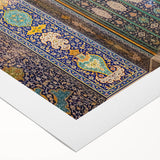 Art deco poster of an Omani landscape in muted earth tones on rolled canvas, suitable for dining room decor.