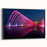 Black and white landscape painting of a Middle Eastern scene on framed canvas, ideal for bedroom wall art.