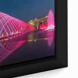 Extra large framed canvas of a textured, colorful Middle Eastern Qatar scenery in black, ideal for living room decor.
