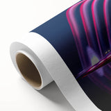 Art deco poster of a Middle Eastern Qatar scenery in muted earth tones on rolled canvas, suitable for dining room decor.