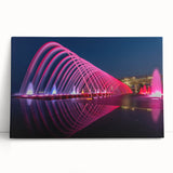 Black and white photo of Qatar scenery on a large stretched canvas, suitable for kitchen or bedroom wall art.