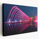 Middle Eastern Qatar scenery on stretched canvas featuring earthy tones, ideal for kitchen wall art.