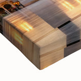 Black and white landscape painting of a Middle Eastern desert on stretched canvas, suitable for bedroom wall art.