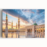 Black and white stretched canvas of Saudi Arabian scenery, ideal for kitchen wall art.