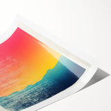 Extra large wall art featuring line art flowers in soft pastel shades on a rolled canvas, ideal for large living room decor.