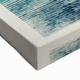 Large art of a Tahitian landscape in black and white on stretched canvas, suitable for bedroom wall decor.