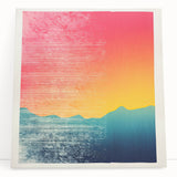 Black and white stretched canvas of Tahiti scenery, ideal for kitchen wall art or bedroom ambiance.